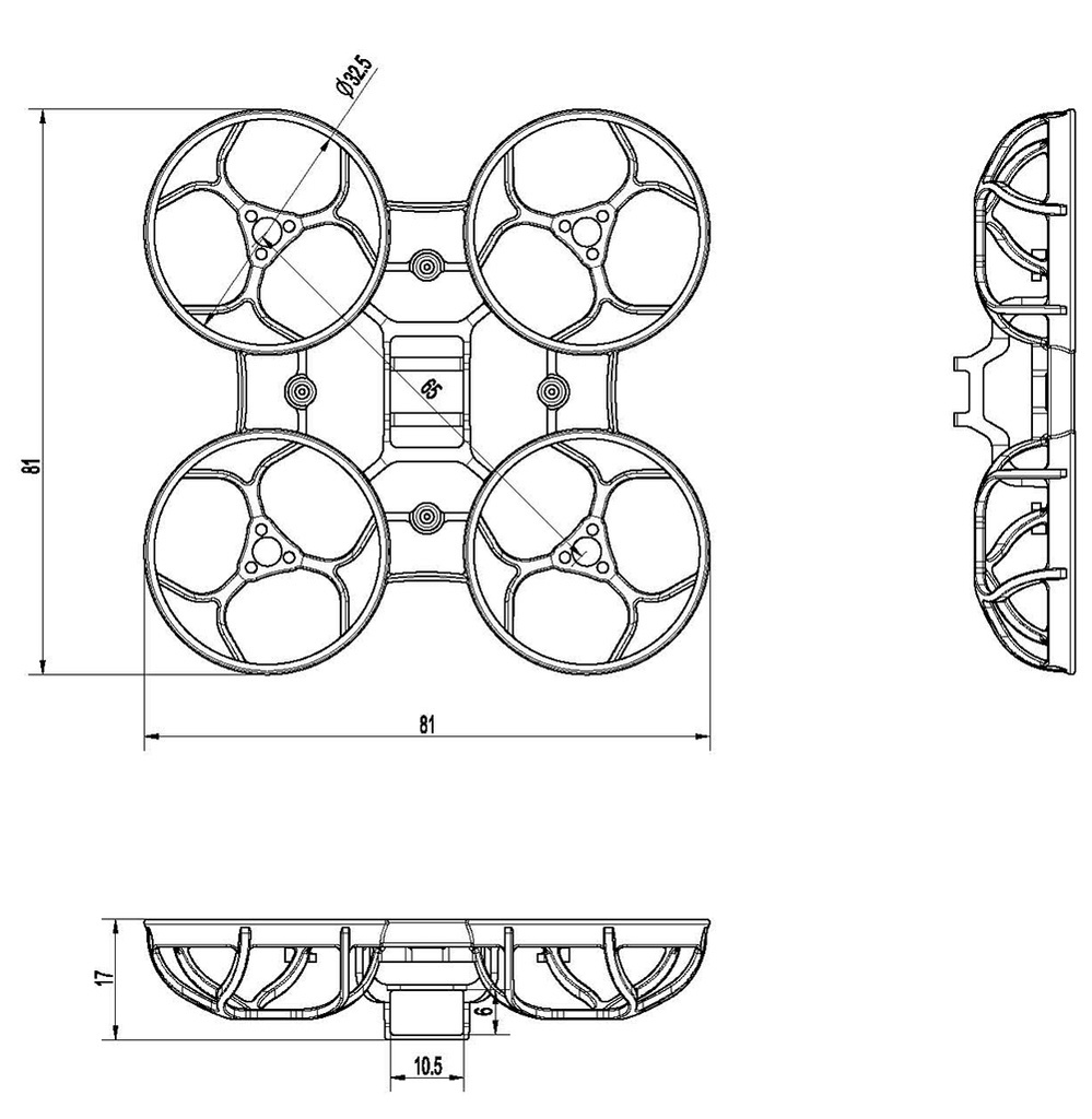 Mobula6 RACE HD frame 65mm ultra light frame